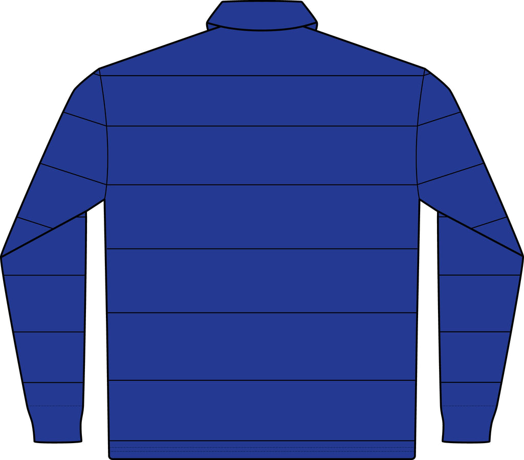 Classic Green Rugby Polo - Long Sleeve Striped Club Shirt