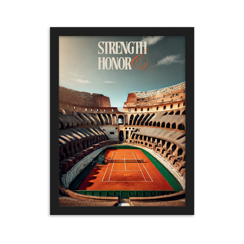 Framed Strength & Honor poster