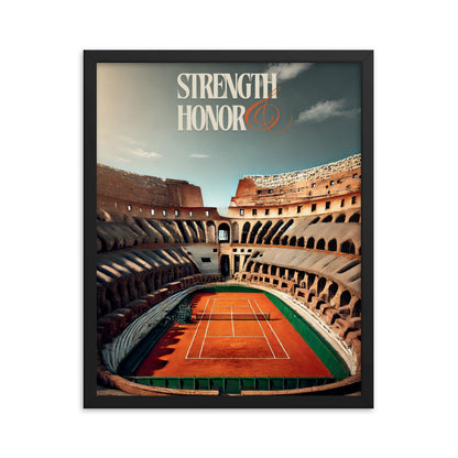 Framed Strength & Honor poster