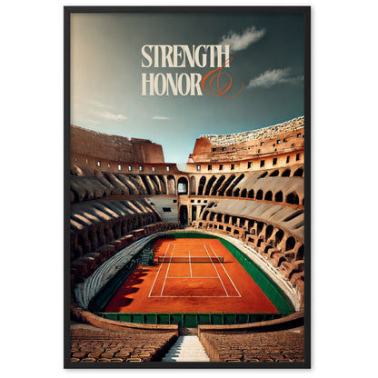 Framed Strength & Honor poster