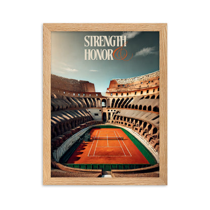 Framed Strength & Honor poster