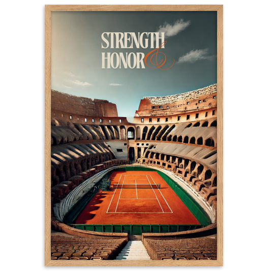 Framed Strength & Honor poster