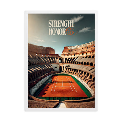 Framed Strength & Honor poster