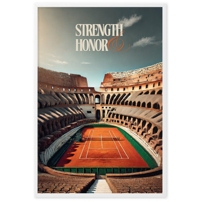 Framed Strength & Honor poster